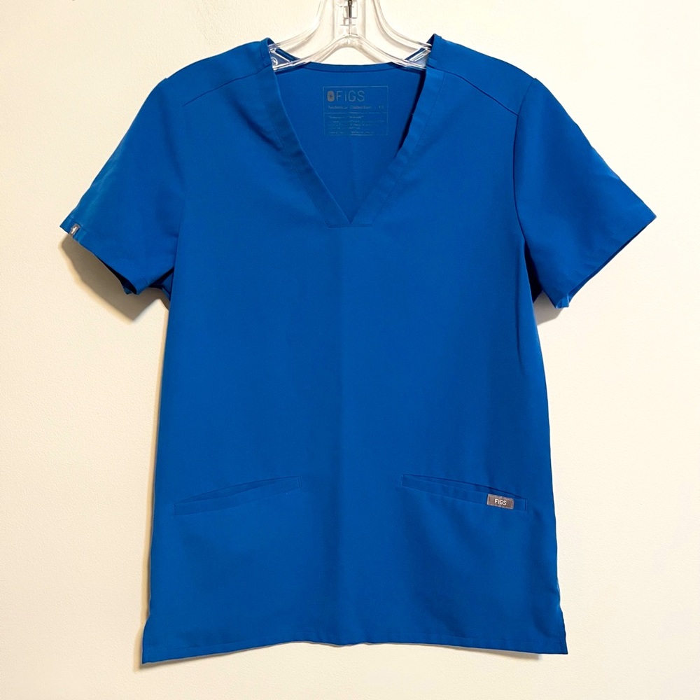 FIGS Technical Collection Scrub Top Nursing Medical Blue Size XS